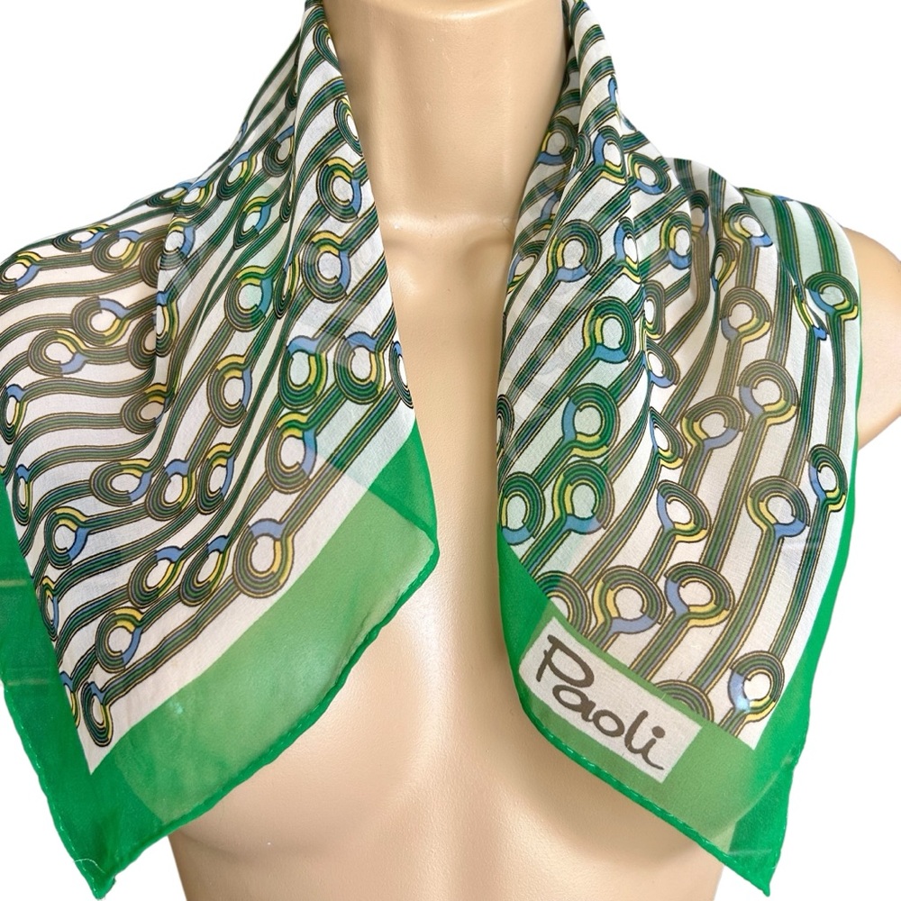 Vintage Gino Paoli Geometric Scarf
